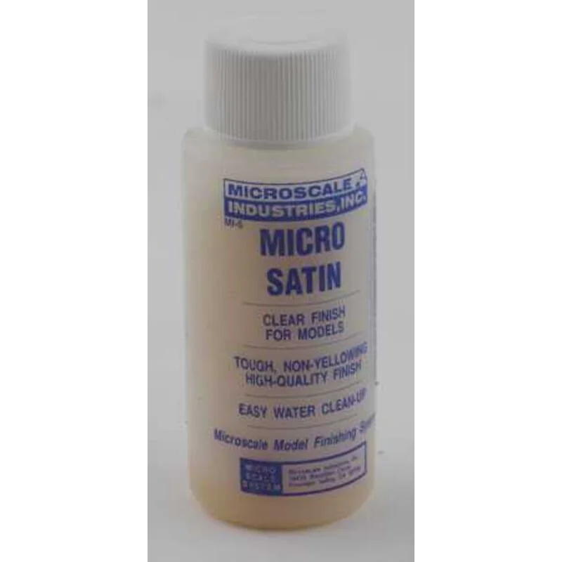 Micro Satin Water based in 1 Fluid Ounce plastic bottles
