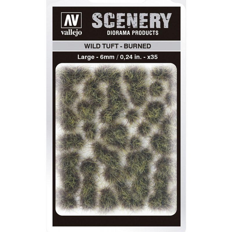 Diorama Tuft wild sc414 brûlé grand
