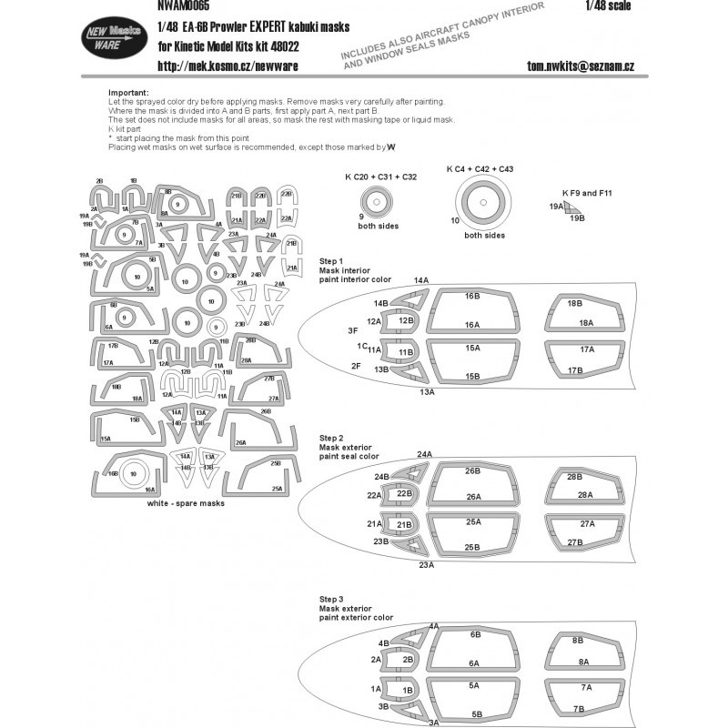 Accessoire Grumman EA-6B Prowler EXPERT (conçu pour être utilisé avec les kits Kinetic Model)