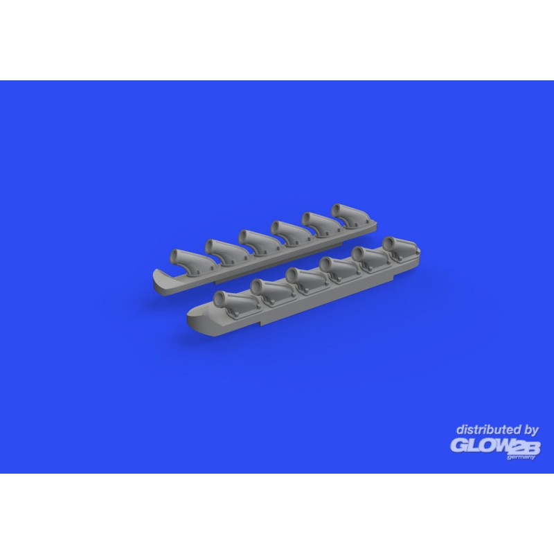 Accessoire P-51B/C pots d'échappement PRINT pour ARMA HOBBY