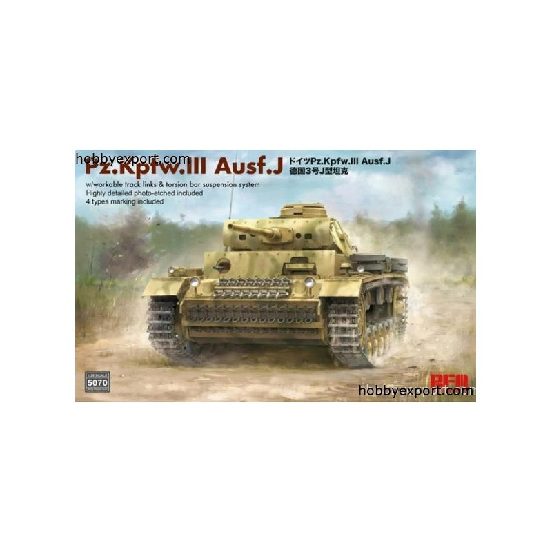 Maquette Panzer iii ausf j avec des liens de piste réalisables