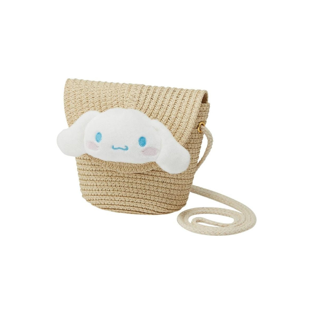 HELLO KITTY - Cinnamoroll - Sac bandoulière en paille 13.8x11.5cm