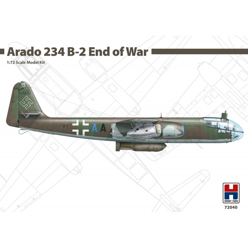 Maquette Arado Ar-234B-2 End of War ex-Dragon + Décals Cartograf + Masques