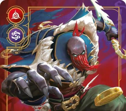 Riftbound - Carte Pyke, Éventreur des abysses V.1 Rare Déchaînement FOIL FR