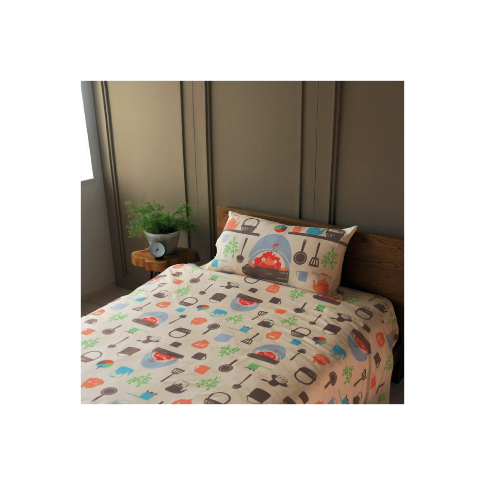 Howl’s Moving Castle Cook With Calcifer Natsu Bed Cover Set