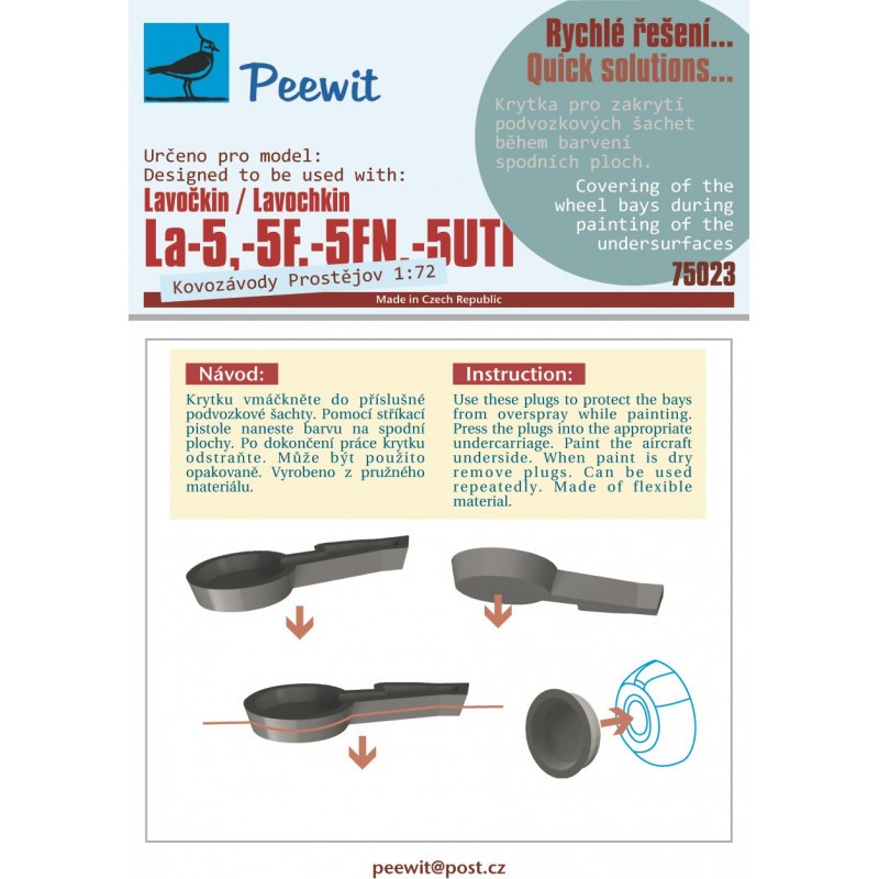 Lavochkin La-5, La-5F, La-5FN, La-5UTI made of flexible material so can be used repeatedly (designed to be used with Kovozavody