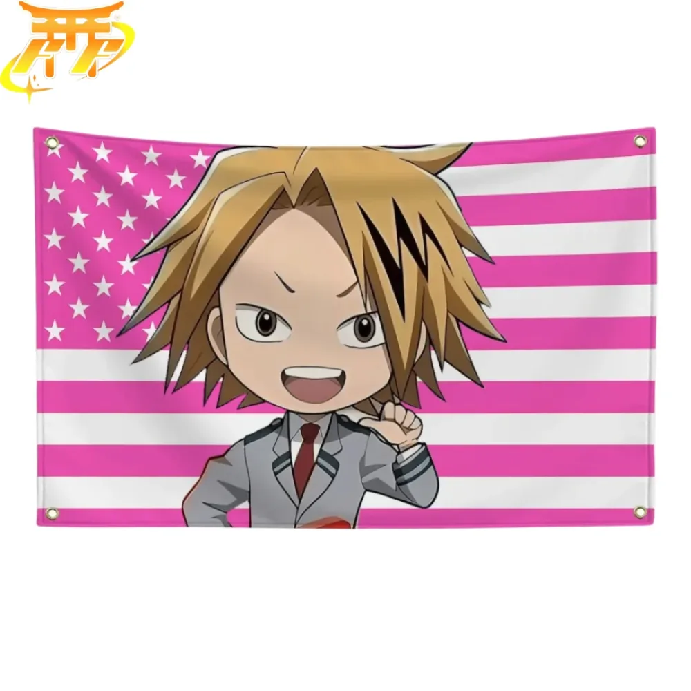 Drapeau Denki Kaminari "Style Chibi Étudiant" - My Hero Academia™