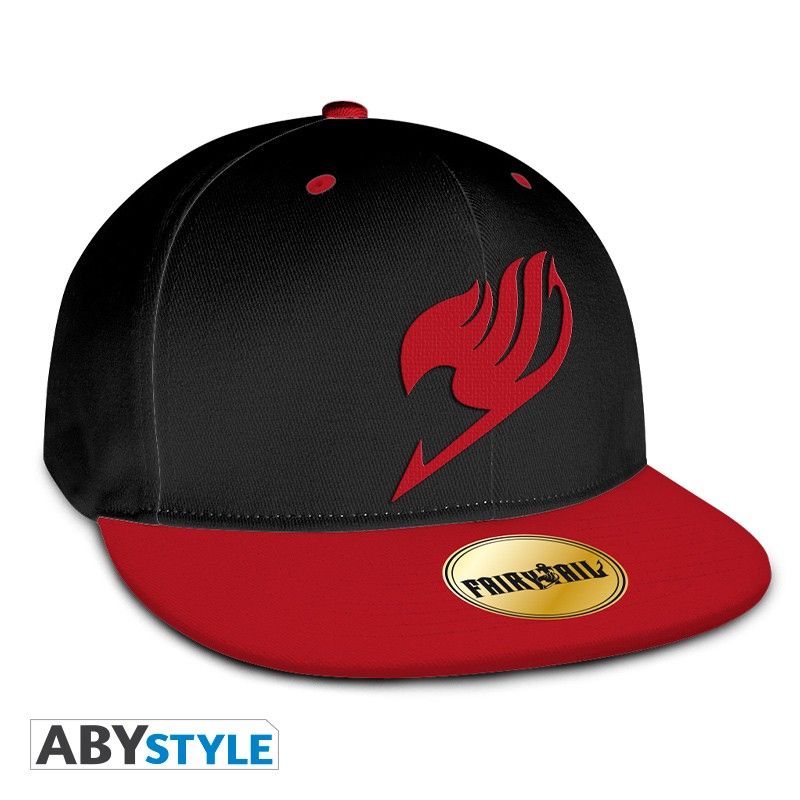 FAIRY TAIL - Casquette snapback- Noir & Rouge - Emblème