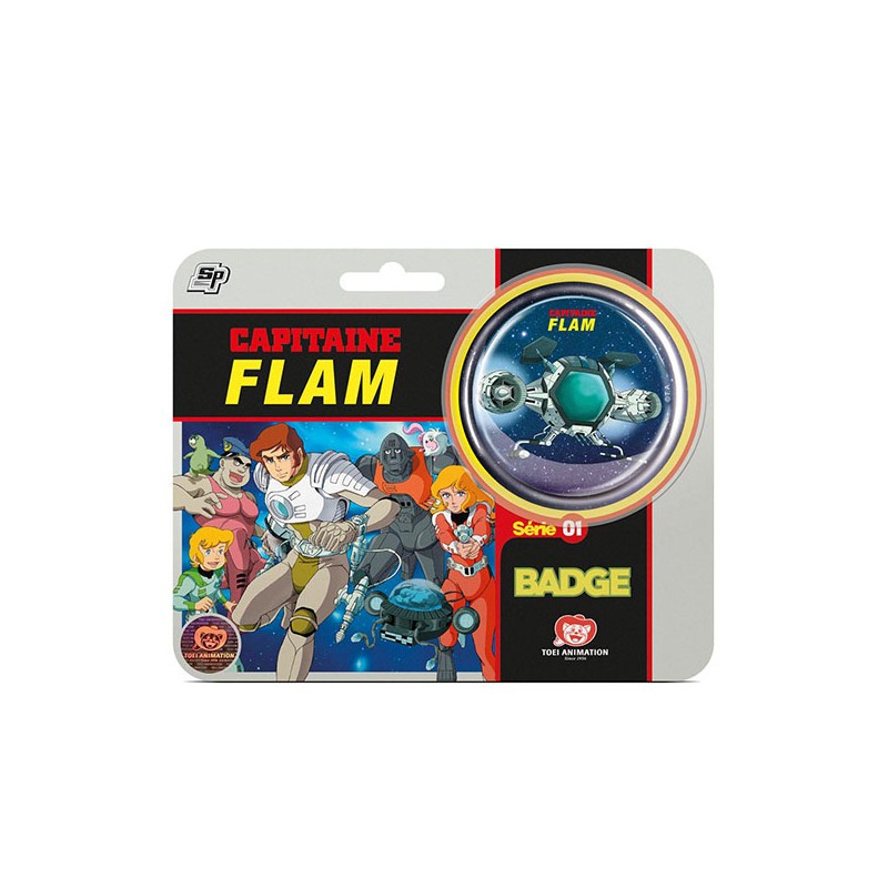 Capitaine Flam Badge Blister Cosmolem 5,6cm