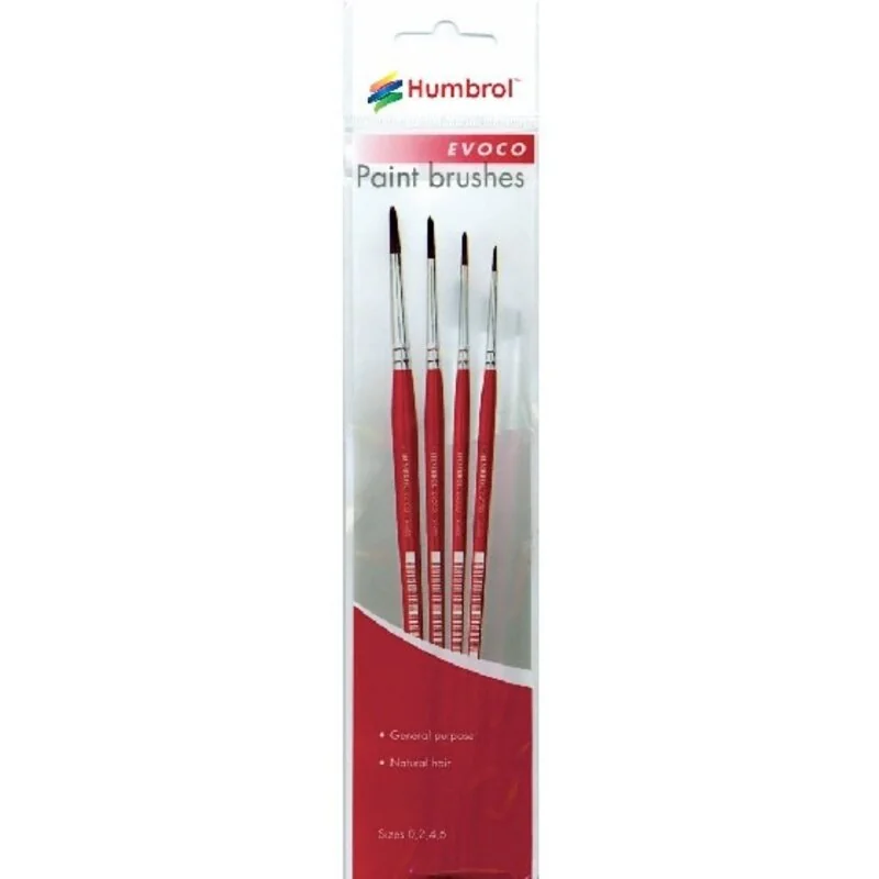 Pinceau Evoco Paint Brushes Sizes 0, 2, 4, 6