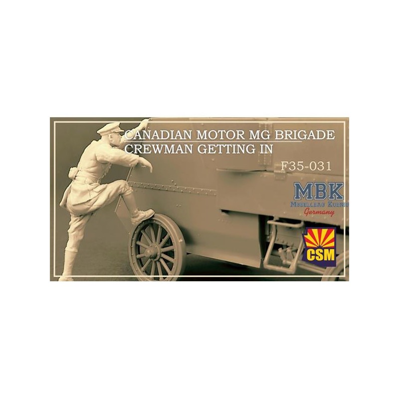 Figurines Membre d'équipage de la Canadian Motor MG Brigade entrant