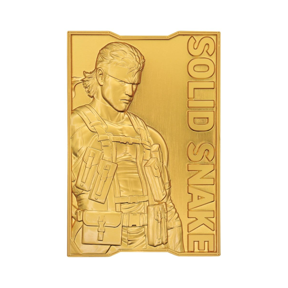 Metal Gear Solid 2 Lingot Snake 24k Gold Plated Limited Edition