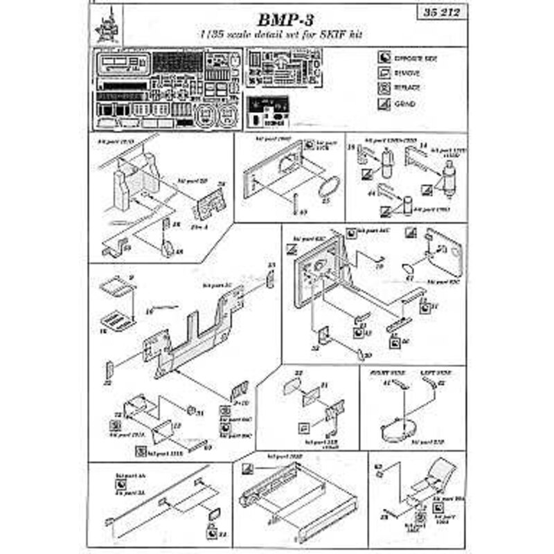 Accessoire BMP-3 (pour maquettes SKIF)