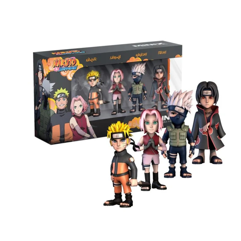 Figurine NARUTO SHIPPUDEN - Naruto, Kakashi, Sakura & Itachi - Pack 4 Figure Minix 7cm