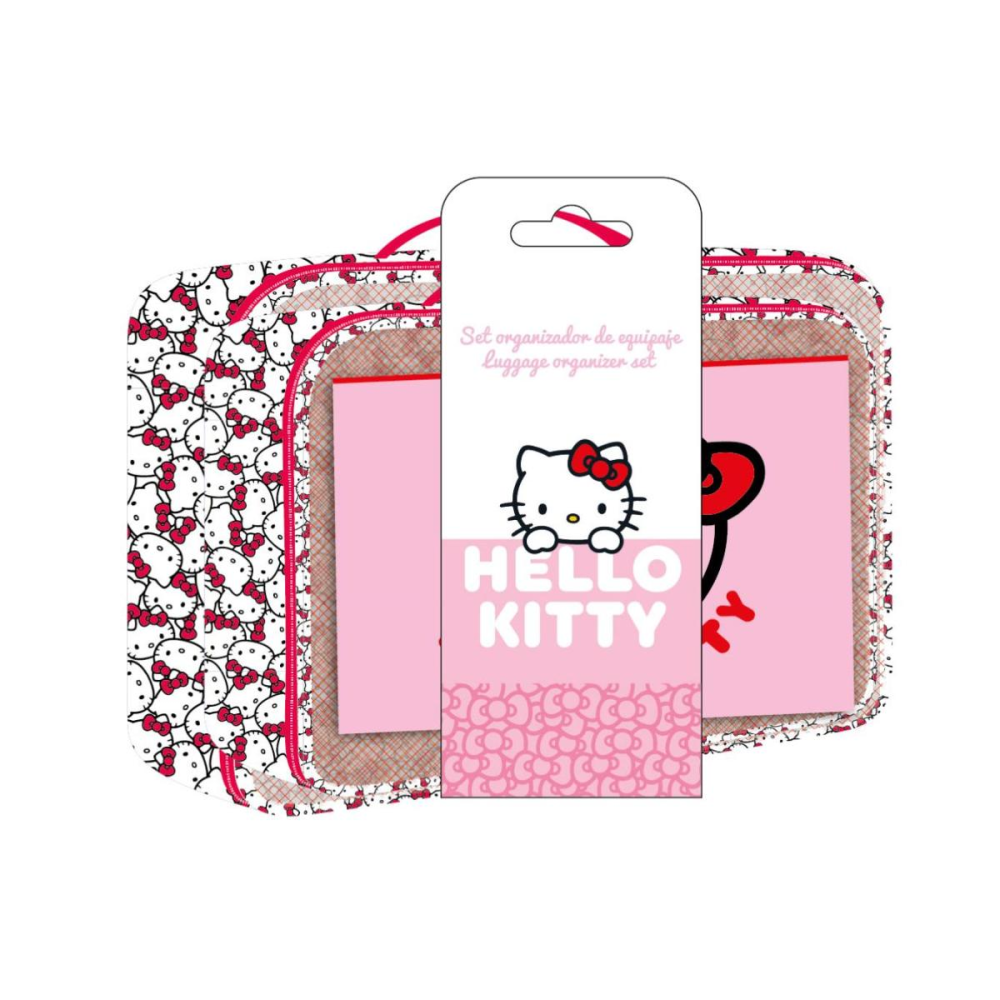 HELLO KITTY - Set de Trousses de Voyage 3in1