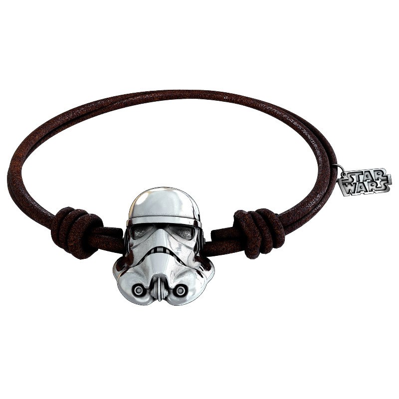 Bracelet sw stormtrooper argent marron lth