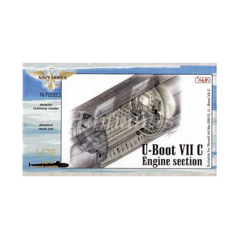 Section moteur U-Boat Type VIIc (conçue pour être utilisée avec les kits Revell) (U-Boot/U-Boat/U Boat/U Boot/Submarines)