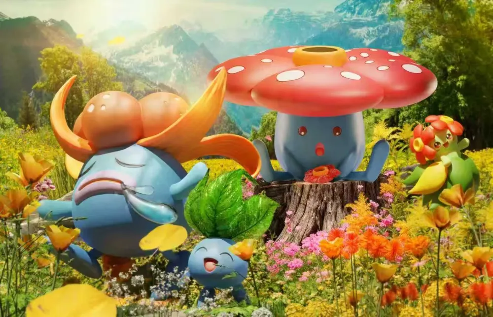 [PREORDER] 1/20 Scale World Figure [PALLET TOWN] – Oddish & Gloom & Vileplume & Bellossom