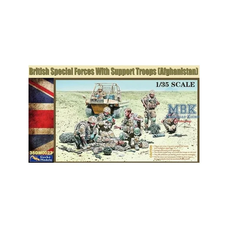 Figurines Forces spéciales britanniques avec troupes de soutien (Afgh.)