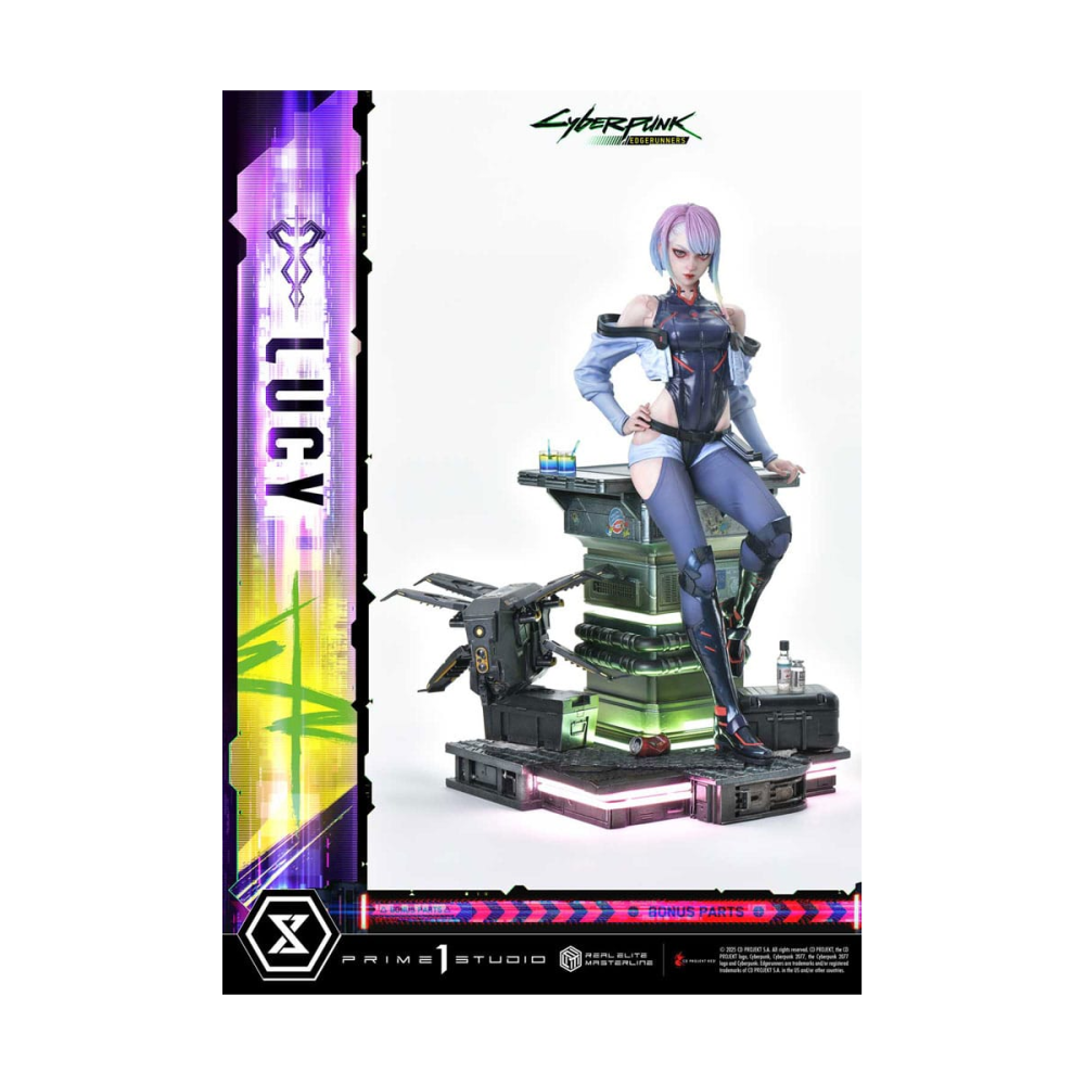 Cyberpunk: Edgerunners - statuette Real Elite Masterline Series 1/4 Lucy Deluxe Bonus Version 50 cm