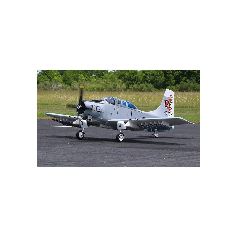 Avion RC Skyraider 35-60cc Gris ARF