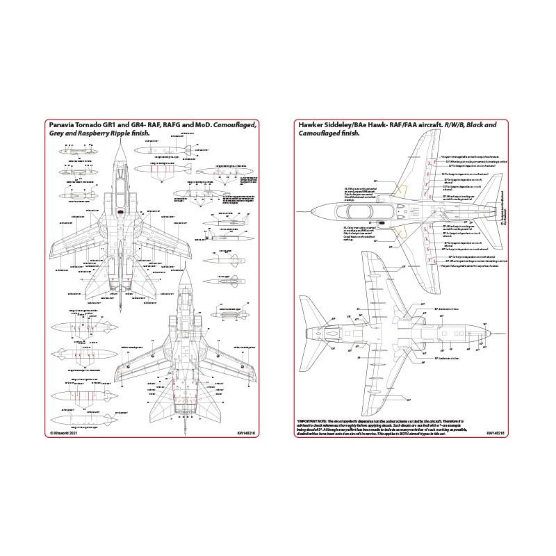 Décal Avion Hawker Siddeley/BAe Hawk - RAF/FAA