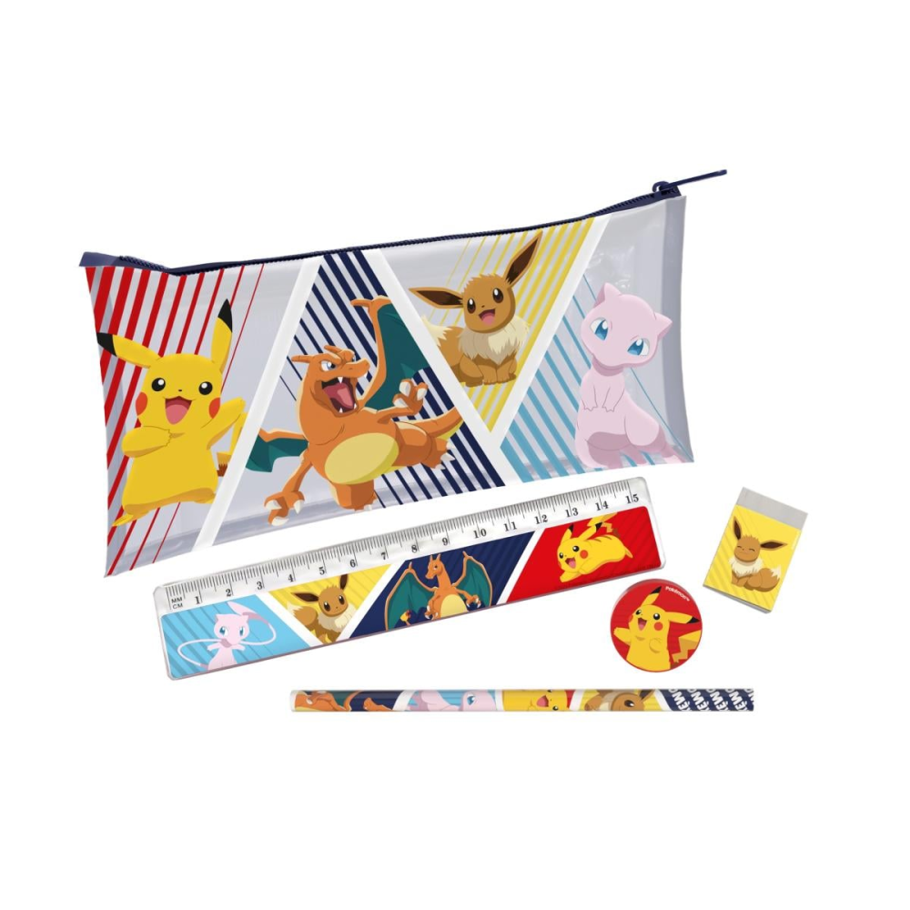 POKEMON - Set de Papeterie avec Pochette - 5pc