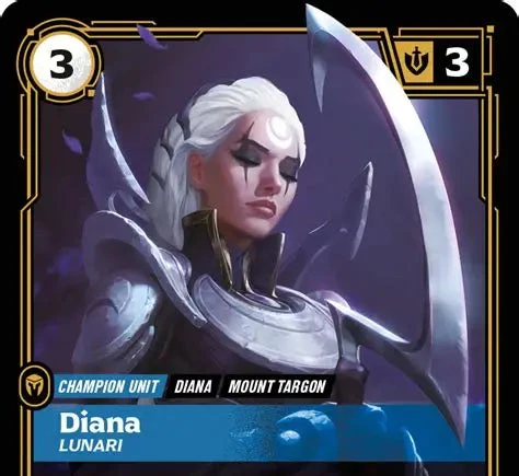 Riftbound - Carte Diana, Lunari V.1 Rare Déchaînement FOIL FR