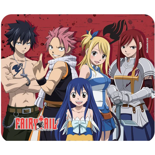Fairy Tail - Tapis de souris - Erza, Natsu, Lucy, Grey & Wendy