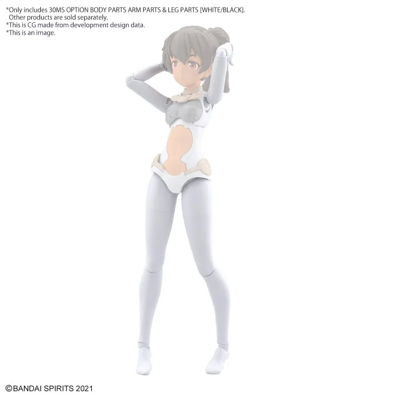 Gunpla 30ms opt body parts arm/leg white/black