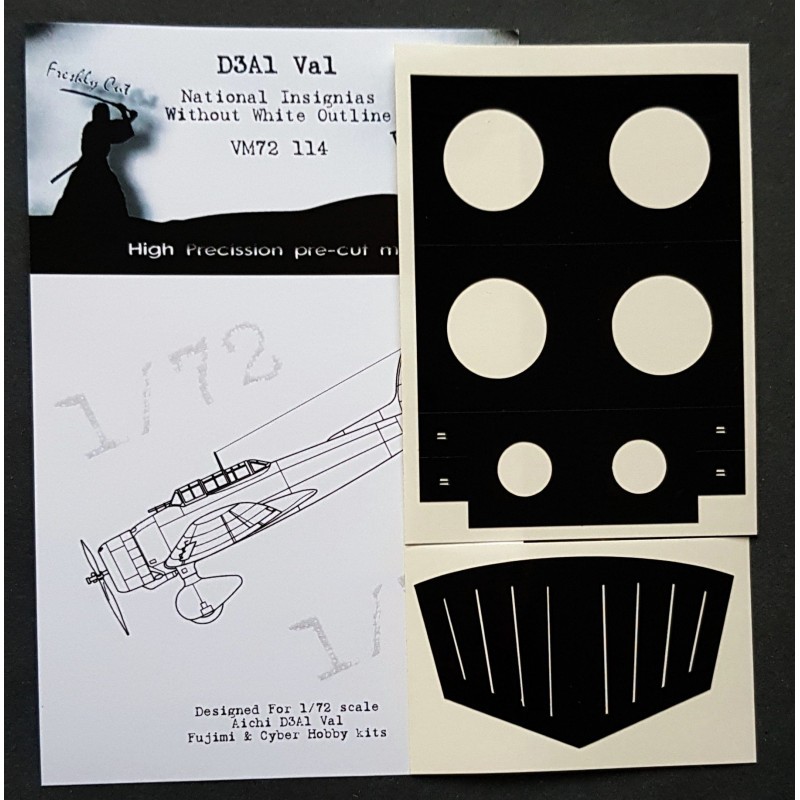 Masques de peinture Aichi D3A1 Val National Insignia sans contour blanc (conçus pour être utilisés avec les kits Cyber-Hobby et