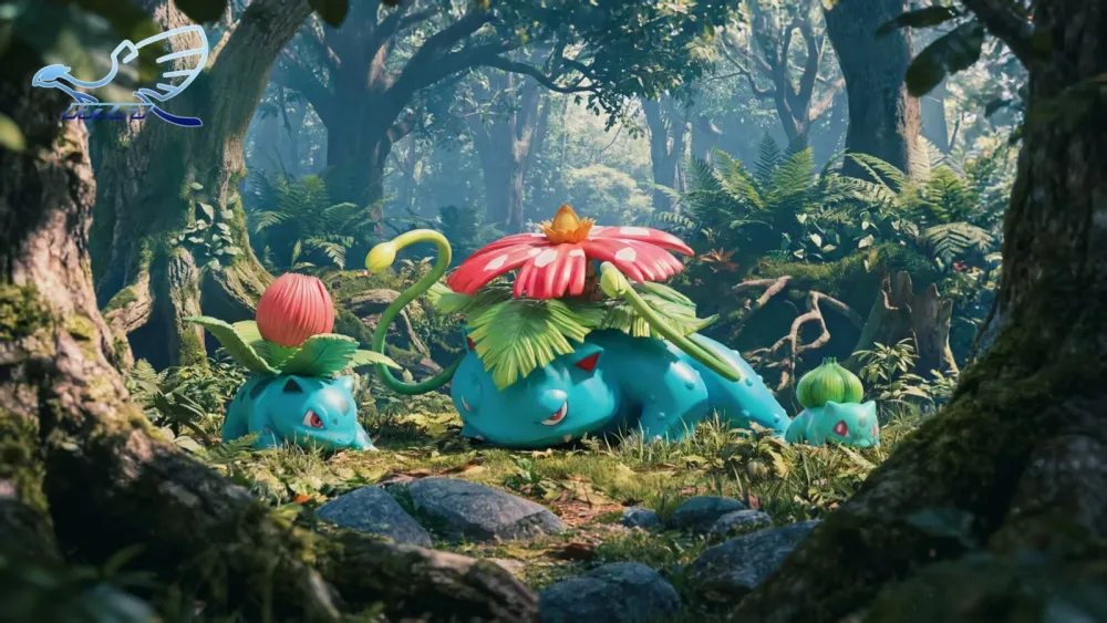 [PREORDER] 1/20 Scale World Figure [MN] – Bulbasaur & Ivysaur & Venusaur