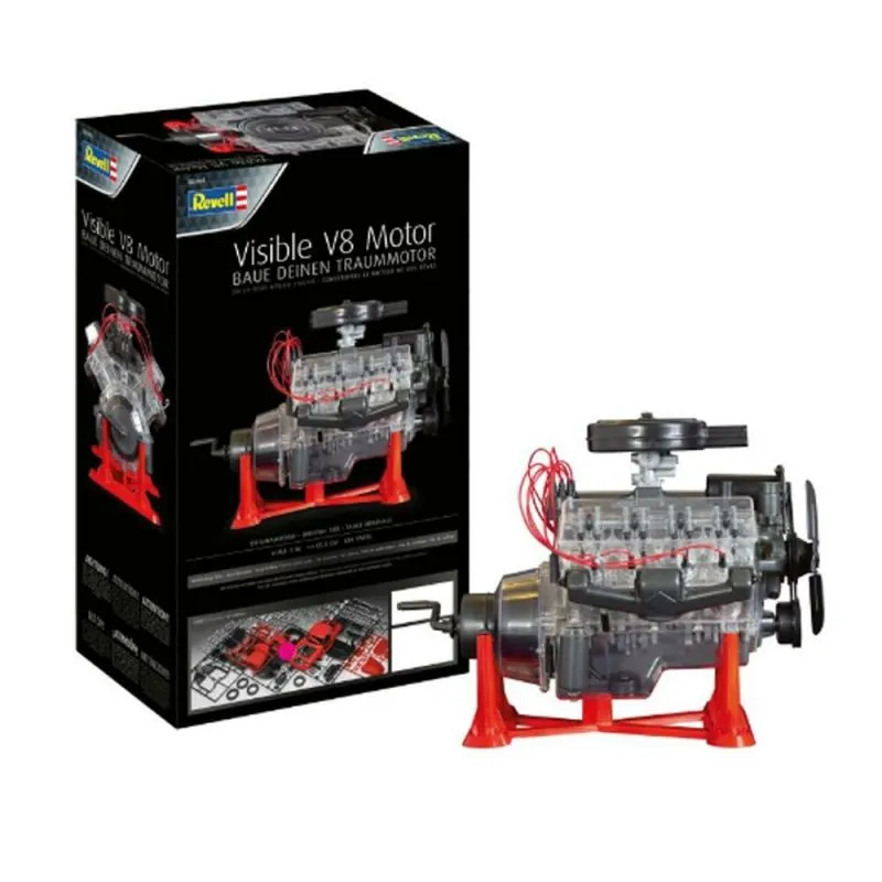Visible v-8 engine