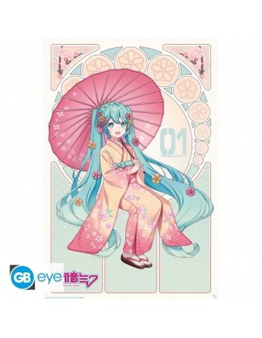 HATSUNE MIKU – Maxi 91.5x61 – Sakura Kimono – Poster