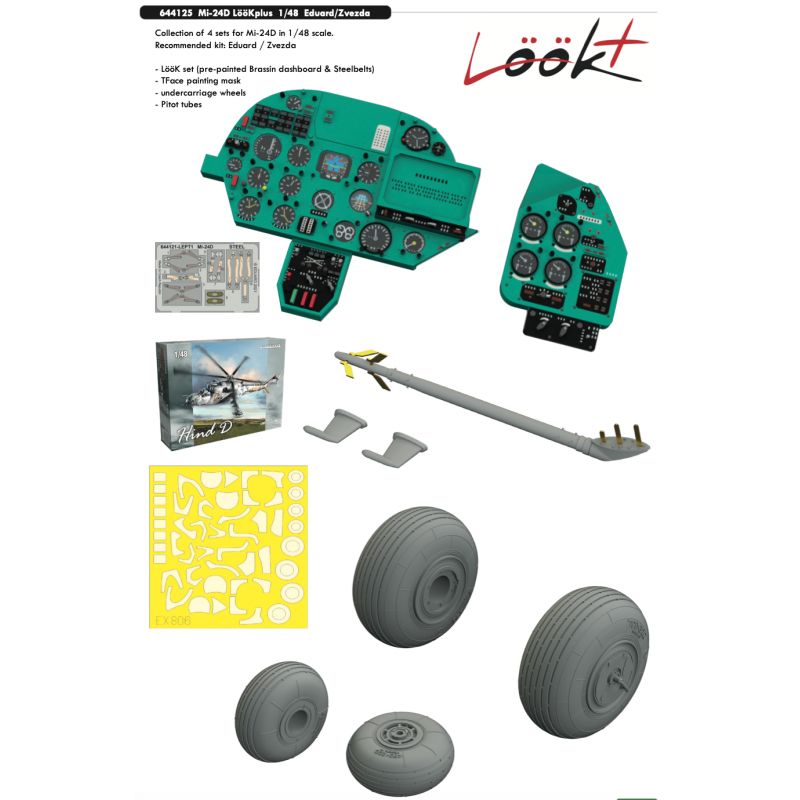 Accessoire MiL Mi-24D LooKplus 1/48 (conçu pour être utilisé avec les kits Eduard et Zvezda)