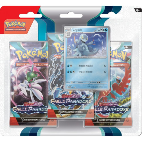 Pokémon Tri-pack EV04 Ecarlate et Violet Faille Paradoxe Cryodo