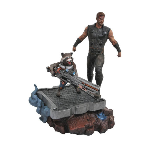 Avengers Infinity War statue Marvel Premier Collection Thor & Rocket Raccoon 30 cm - Diamond Select