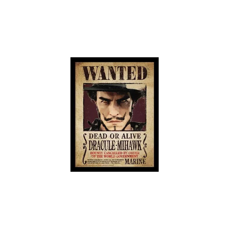 ONE PIECE LIVE ACTION - Dracule Mihawk - Impression encadrée 30x40cm