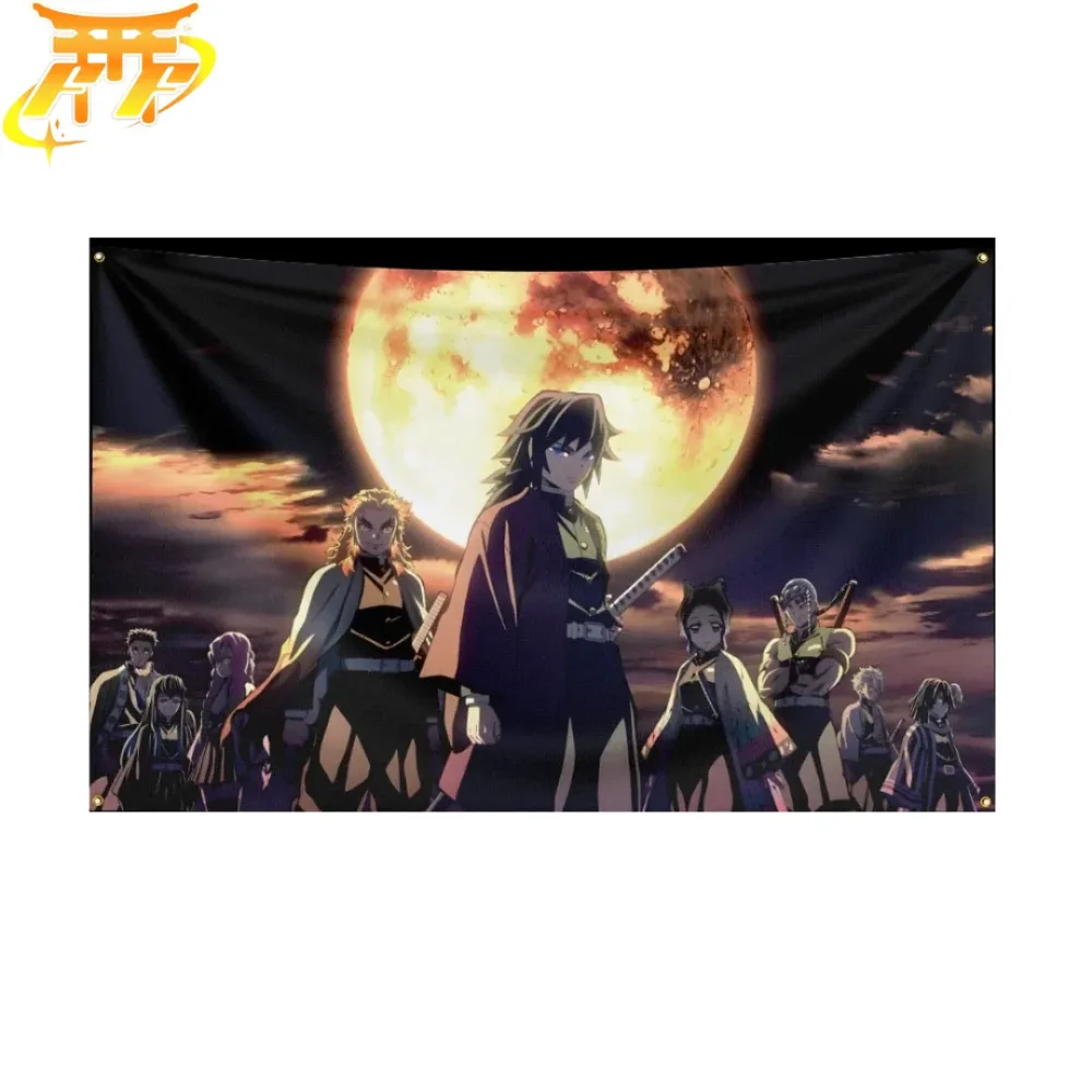 Drapeau Piliers "Sous La Lune Sanglante" - Demon Slayer™