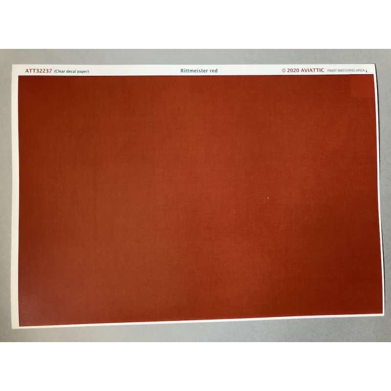 Décal Rittmeister Blood red (sur papier autocollant transparent)