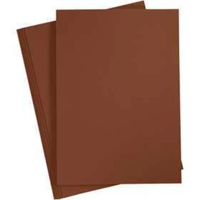 Papier Carton coloré, A4 210x297 mm, 180 gr, brun café, 20flles