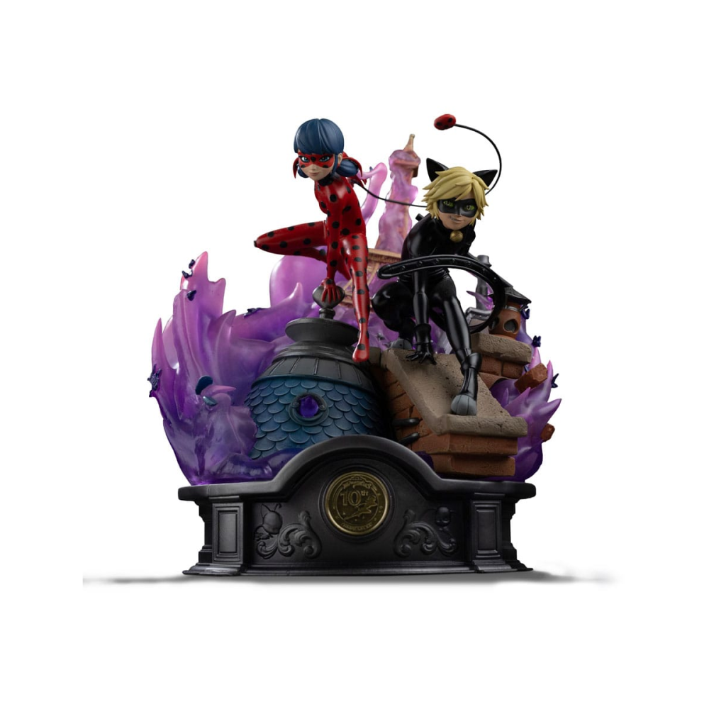 Miraculous statuette 1/10 Deluxe Art Scale Lady Bug and Cat Noir Signed Edition 23 cm