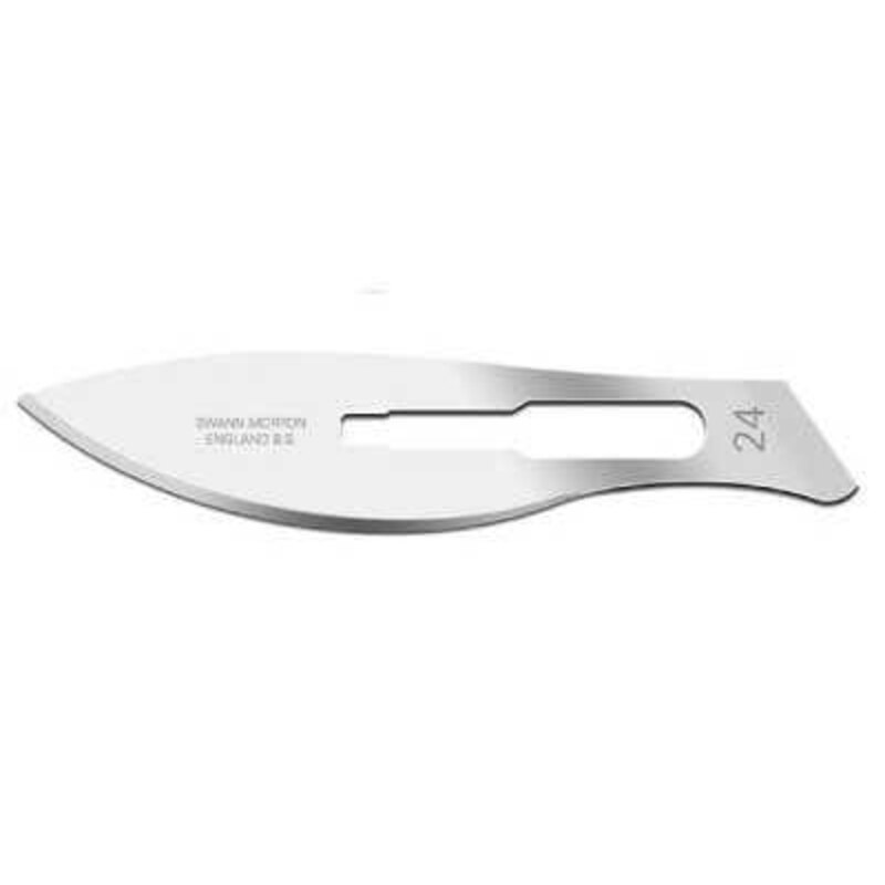 No.24 Blade to fit SM9106 No.2 and SM9107 no.5 handle in pack of 50 blades.