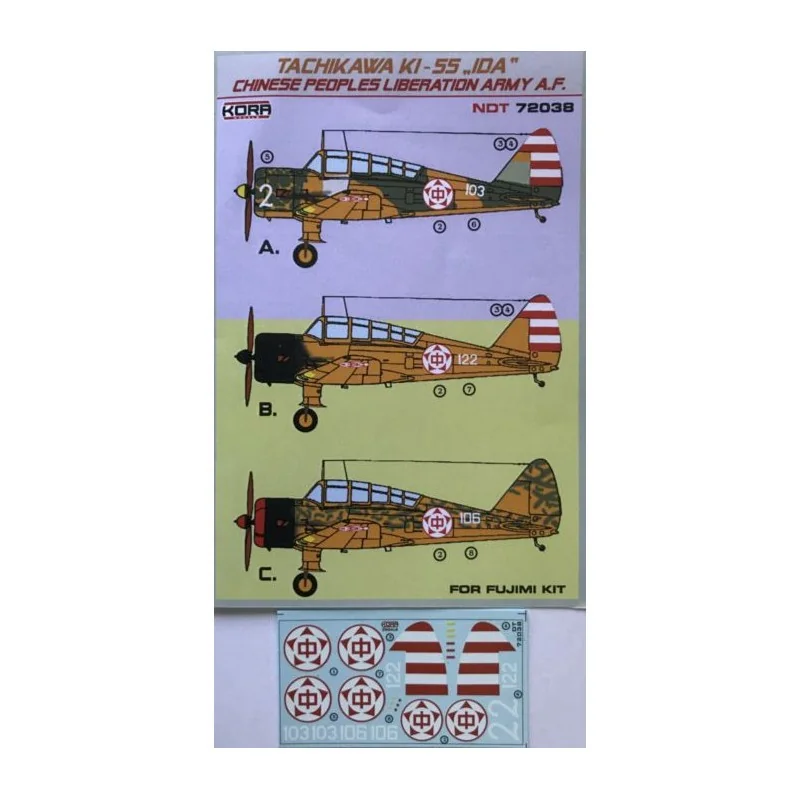 Décal Tachikawa Ki-55 'Ida' Armée de libération du peuple chinois