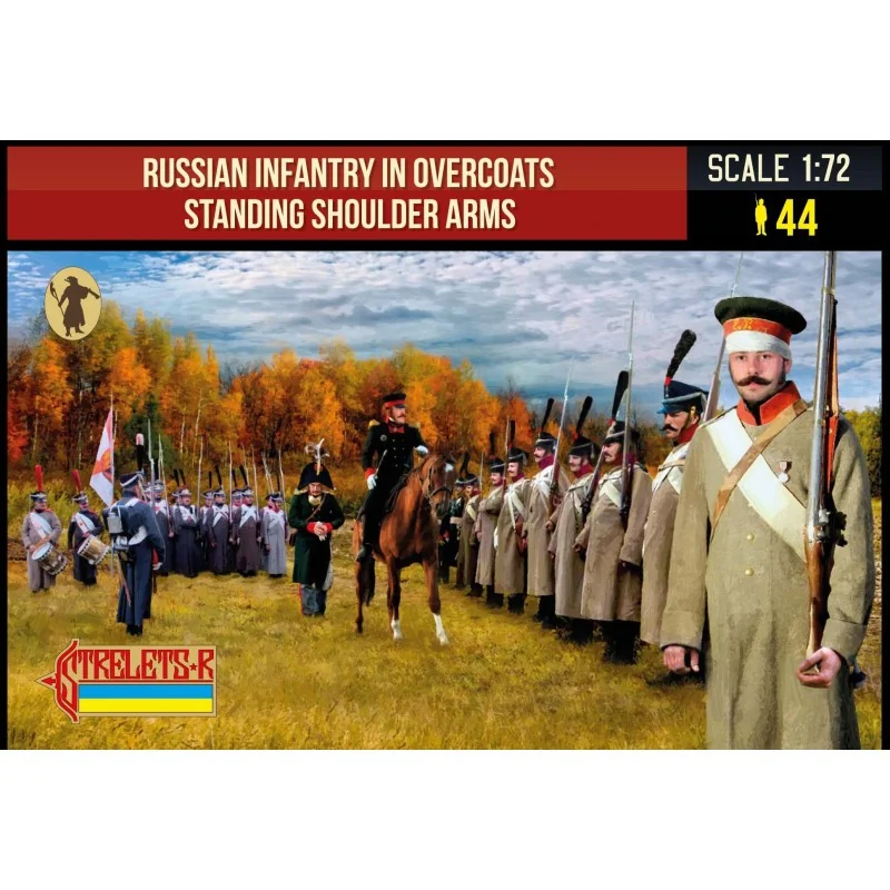 Figurines Infanterie russe en pardessus bras d'épaule debout napoléonien