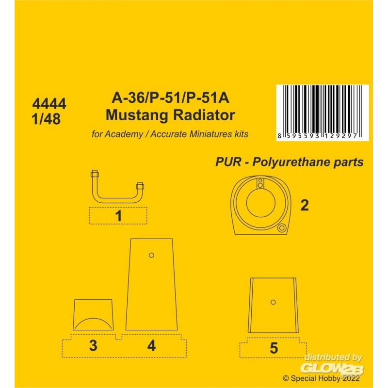 Accessoire Radiateur de l'Apache A-36 / P-51 / P-51A Mustang