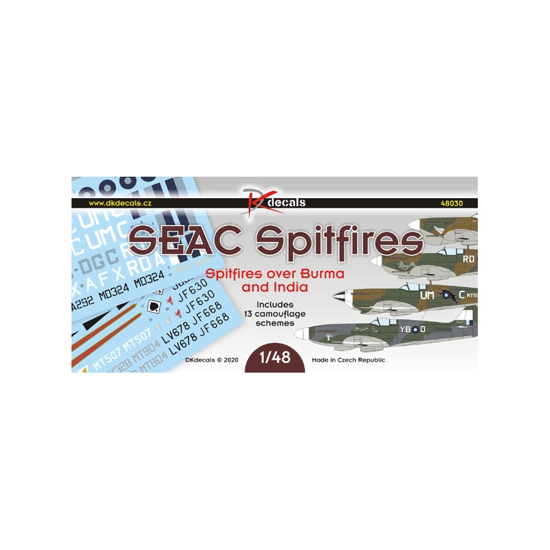 Décal SEAC Supermarine Spitfires1/ Spitfire Mk.VC, MA654, No.615 Sq