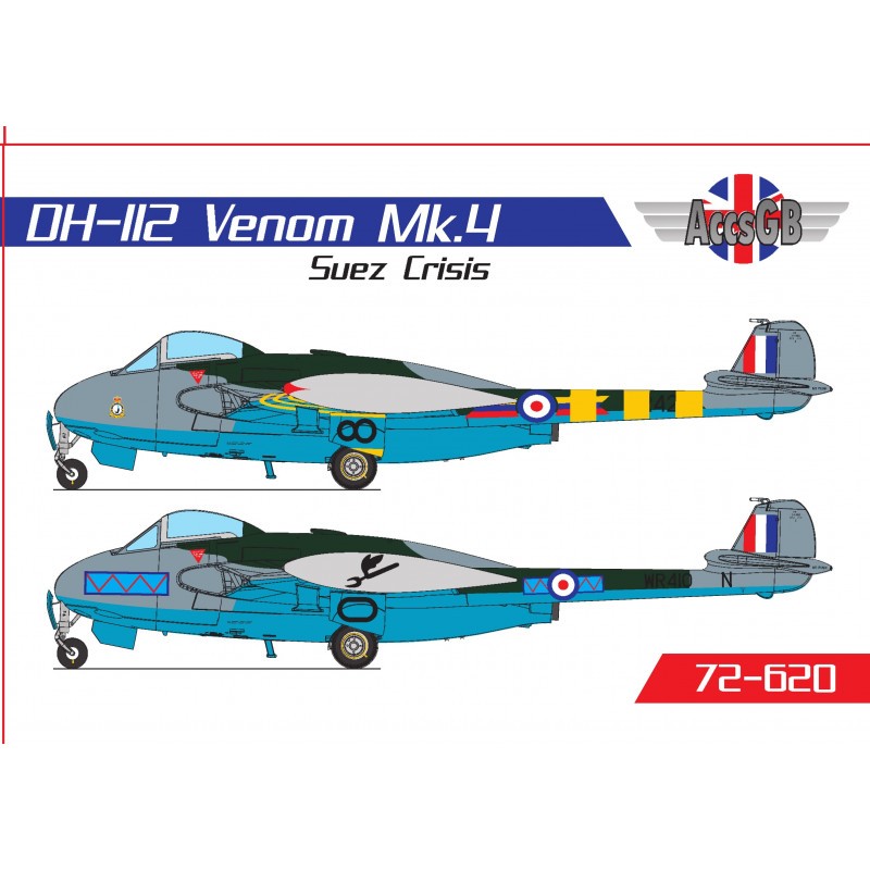Maquette de Havilland DH-112 Venom Mk.IV Crise de la RAF SUEZ