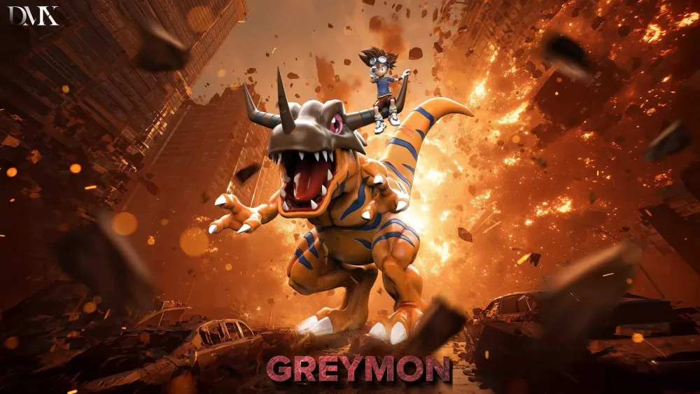 [PREORDER] Digimon Figure [DMX] – Greymon & Yagami Taichi