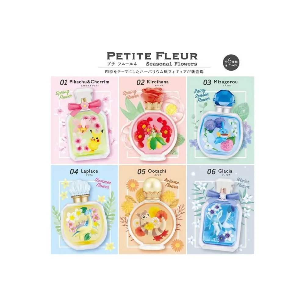 Pokemon - Set 6 Figurines Petite Fleur Seasonal